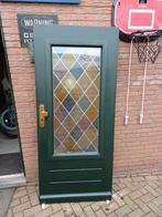 Houten voordeur, Ophalen, Gebruikt, 200 tot 215 cm, Glas