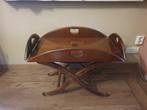 Butler tray salon/ bijzet tafel met afneembaar dienblad, Vintage, Vintage, Rechthoekig, Hout