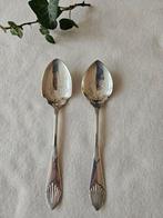 2 verzilverde, fraaie hors d’oeuvre lepeltjes of paplepels, Antiek en Kunst, Ophalen of Verzenden