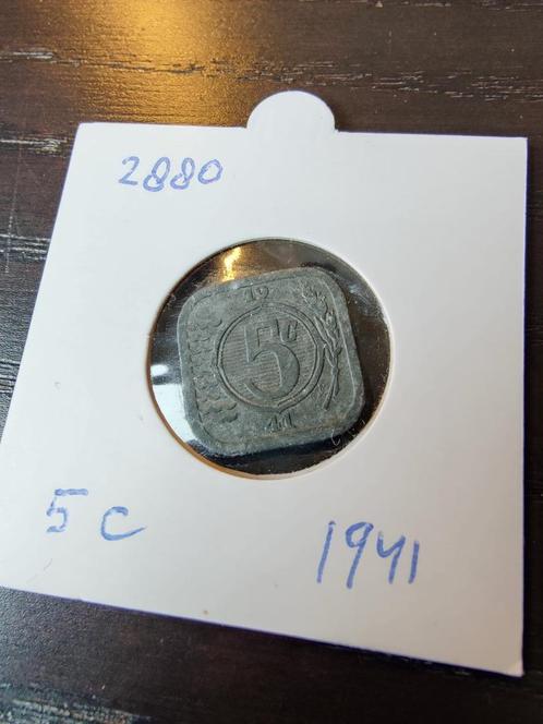 Nederland 5 cent 1941 zink, Postzegels en Munten, Munten | Nederland, Losse munt, 5 cent, Ophalen of Verzenden