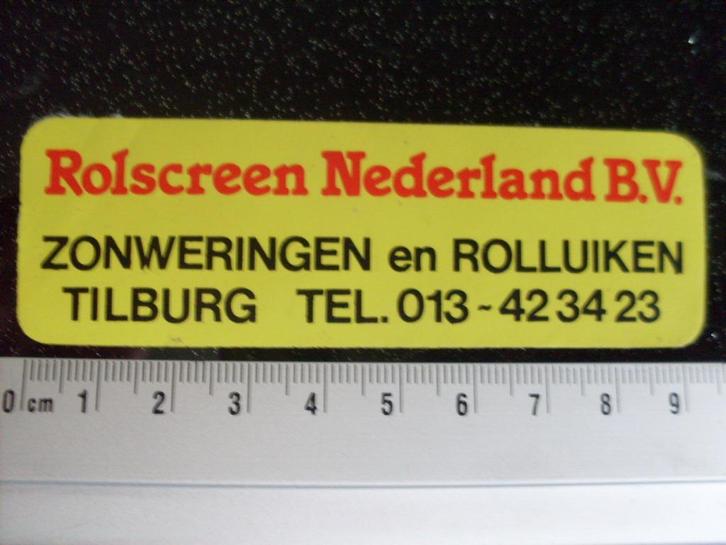 folie sticker rolscreen nederland tilburg logo zonweringen, Verzamelen, Stickers, Zo goed als nieuw, Bedrijf of Vereniging, Verzenden