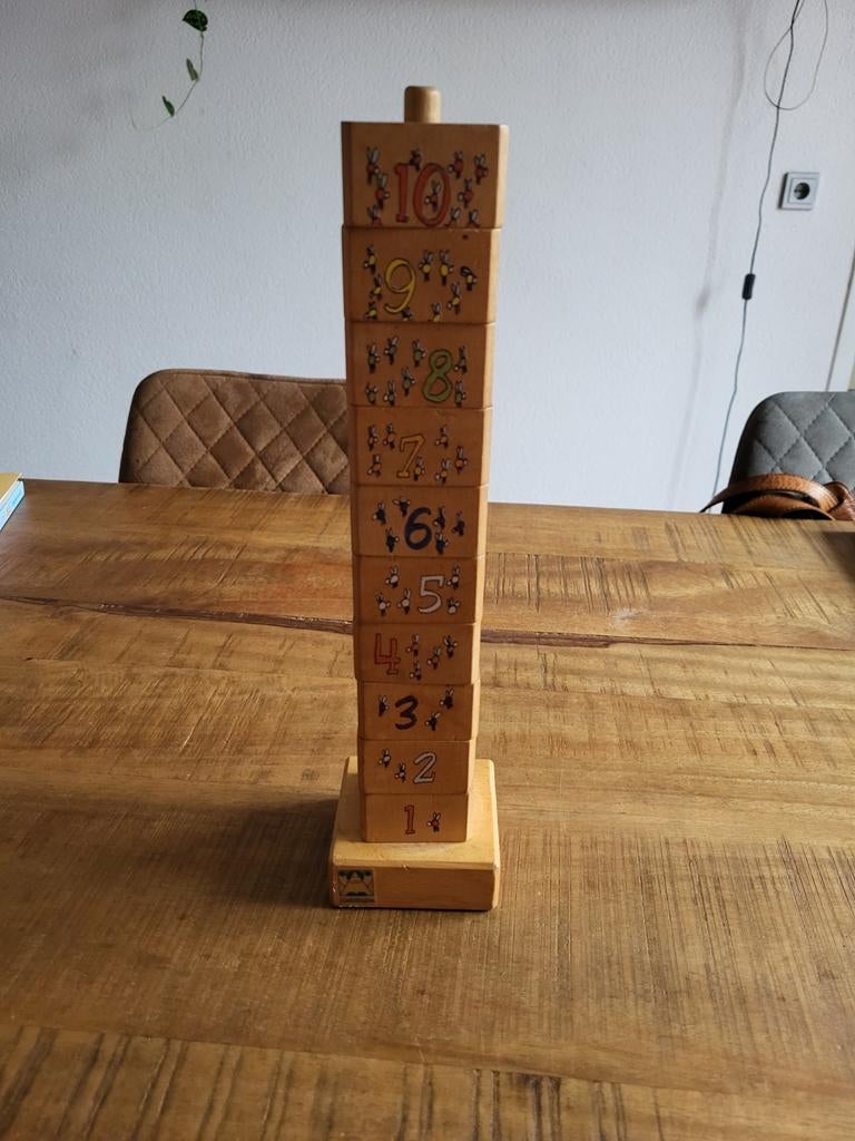 Janbibejan Houten Stapeltoren - Leerzaam Speelgoed, Kinderen en Baby's, Speelgoed | Houten speelgoed, Gebruikt, Overige typen
