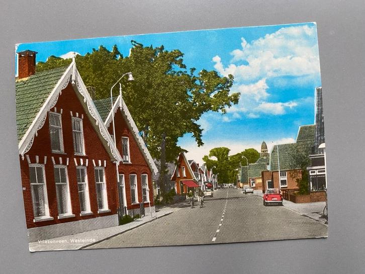 Ansichtkaart Vriezenveen, Westeinde Jaren 60., Verzamelen, Ansichtkaarten | Nederland, Gelopen, Overijssel, 1960 tot 1980, Ophalen of Verzenden