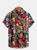 Horror overhemd 3 (heren mannen eng halloween shirt hawaii), Verzenden, Nieuw, Overige kleuren, Overige halswijdtes