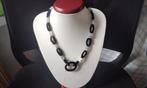 Prachtige ketting Ontwerp Zwart Onyx Rutiel kwarts Agaat, Sieraden, Tassen en Uiterlijk, Zwart, Nieuw, Ophalen of Verzenden, Steen of Mineraal