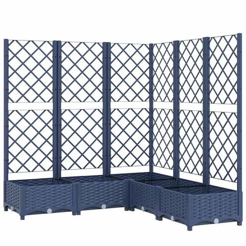 Plantenbak met latwerk 120x120x121,5 cm €117,95, Tuin en Terras, Bloembakken en Plantenbakken, Nieuw, Kunststof, Ophalen of Verzenden