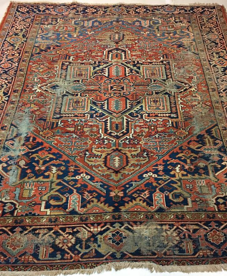 antiek vintage Heriz vloerkleed (Perziche tapijt) GROOT, Huis en Inrichting, Stoffering | Tapijten en Kleden, Gebruikt, 200 cm of meer