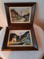 Mooie Schilderijen met houten lijst, Antiek en Kunst, Ophalen