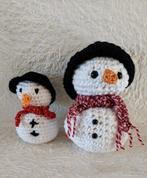 Gehaakte handgemaakte sneeuwpop diverse maten kerstdecoratie, Diversen, Kerst, Ophalen of Verzenden, Nieuw
