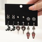 6-delige Gothic Oorbellen Set, Overige materialen, Verzenden, Nieuw, Knopjes of Stekers