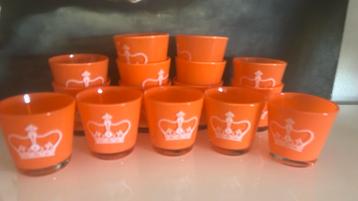 Oranje Koningsdag waxinepotjes beschikbaar voor biedingen
