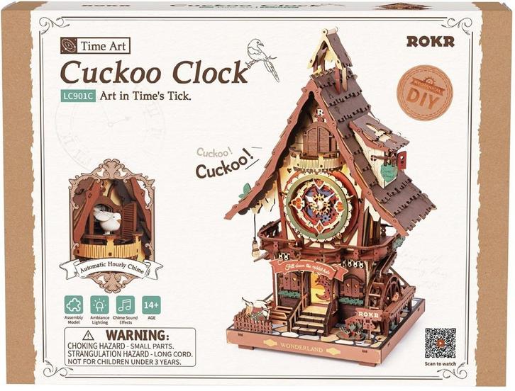 Robotime Cuckoo Clock, Hobby en Vrije tijd, Knutselen, Nieuw, Ophalen of Verzenden