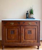 Antiek dressoir / commode marmer blad, Huis en Inrichting, Kasten | Dressoirs, Ophalen, Zo goed als nieuw, 25 tot 50 cm