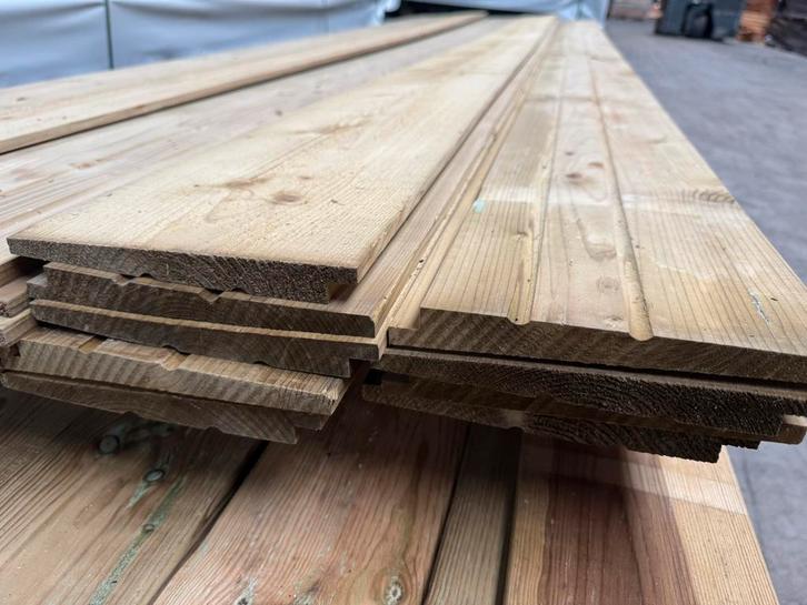 Restpartij groen geïmpregneerd zweeds rabat | 360 cm | 195mm, Tuin en Terras, Palen, Balken en Planken, Nieuw, Planken, 250 cm of meer