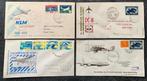 NL & Ned Antillen KLM first flights 9 covers, Postzegels en Munten, Postzegels | Nederland, Verzenden, Na 1940, Gestempeld