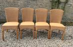 4 Lloyd Loom eetkamerstoelen, Huis en Inrichting, Stoelen, Ophalen, Zo goed als nieuw, Bruin, Vier