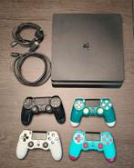 Playstation 4 Slim 1TB | 4 controllers | Games, Spelcomputers en Games, Spelcomputers | Sony PlayStation 4, Met games, Ophalen of Verzenden