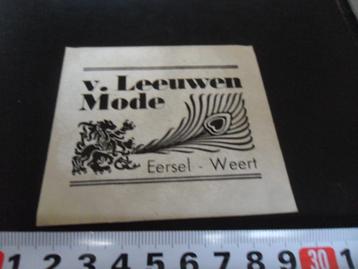 stickers Eersel Weert v. Leeuwen Mode  beschikbaar voor biedingen