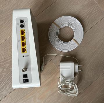 Ziggo Connect Box Modem met adapter + 10m. netwerkkabel CAT6 beschikbaar voor biedingen