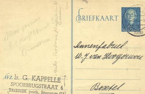 Ir. G. Kappelle, Treebeek - 12.1950 - briefkaart, Postzegels en Munten, Brieven en Enveloppen | Nederland, Briefkaart, Ophalen of Verzenden
