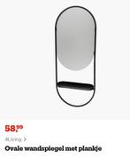 Ovale spiegel zwart, Huis en Inrichting, Woonaccessoires | Spiegels, Ophalen, Minder dan 50 cm, Gebruikt, Minder dan 100 cm