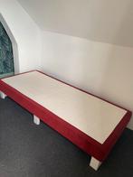 1 persoons boxspring rood, Ophalen, 90 cm, Eenpersoons, 210 cm