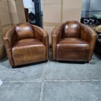 2x nieuwe fauteuil Aviator cognac + GRATIS BEZORGING, Huis en Inrichting, Fauteuils, Nieuw, Leer, Ophalen of Verzenden, Aviator