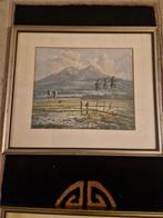 Twee Aquarellen van Mochtar Apin ( Indonesische Landschappen, Ophalen of Verzenden