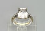 Gouden Vintage ring edelsteen morganiet en diamant. 2025/496, Sieraden, Tassen en Uiterlijk, Ringen, Overige kleuren, ., Ophalen of Verzenden