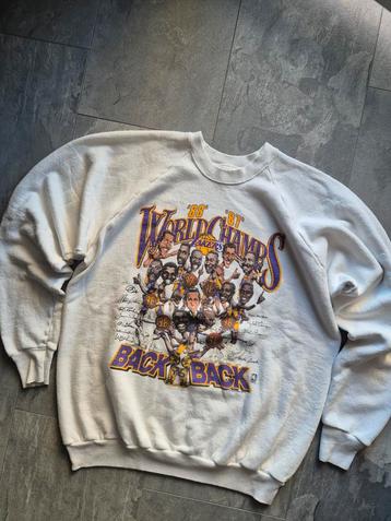Vintage Lakers '87-'88 World Champs Sweater - Maat XL beschikbaar voor biedingen