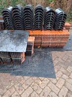 1400 nieuwe dakpannen  met nokpannen geglazuurd, Doe-het-zelf en Verbouw, Dakpannen en Dakbedekking, Steen of Klei, Zwart, Nieuw