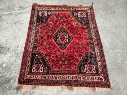 Handgeknoopt Perzisch wol tapijt Qashqai tribal Iran 119x152, Huis en Inrichting, Stoffering | Tapijten en Kleden, Gebruikt, 100 tot 150 cm