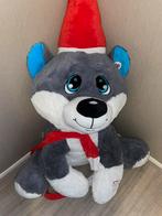 Grote knuffel zachte pluche beer met kerstmuts en sjaal, Ophalen of Verzenden, Zo goed als nieuw, Beer