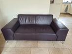 Leren tweezitsbank Montel, Huis en Inrichting, Banken | Sofa's en Chaises Longues, Ophalen, Gebruikt, 75 tot 100 cm