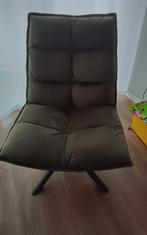 Donkergroene velvet draaistoel, Huis en Inrichting, Stoelen, Ophalen, Overige kleuren, Zo goed als nieuw, Eén