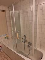 Halfronde douchewand boven bad, wegdraaibaar, 2 delen, Huis en Inrichting, Badkamer | Complete badkamers, Ophalen, Gebruikt