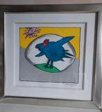 Corneille:  Blauwe vogel en ei 2001 hand gesigneerd, Antiek en Kunst, Kunst | Litho's en Zeefdrukken, Ophalen of Verzenden