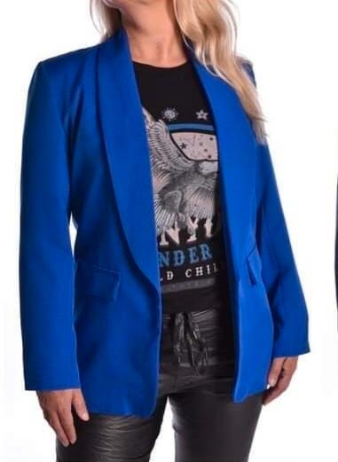 NIEUW  KOBALT BLAUWE BLAZER MAAT 44 /46, Kleding | Dames, Jasjes, Kostuums en Pakken, Nieuw, Maat 42/44 (L), Blauw, Verzenden