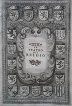 Gravure titelpagina van het boek "Teatro del Belgio 1673, Antiek en Kunst, Ophalen of Verzenden
