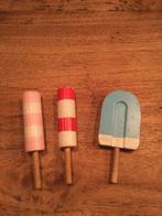 Houten ijsjes/waterijsjes/ijslolly’s/ijsco’s, zgan, Ophalen of Verzenden, Zo goed als nieuw, Hout, Speelkeuken-accessoire