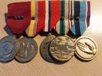 spange met 5 medailles, Verzamelen, Militaria | Algemeen, Ophalen of Verzenden, Landmacht, Amerika, Lintje, Medaille of Wings
