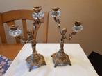 Antieke kandelaars 2 stuks, Ophalen of Verzenden, Koper of Brons