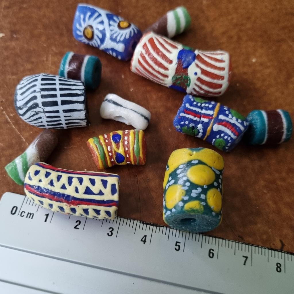 Afrikaanse kralen glaskralen afrika handgemaakt tradebeads, Verzenden, Nieuw, Kraal