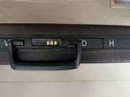Vintage Samsonite leren koffer met slot, Gebruikt, Slot, Ophalen of Verzenden, Minder dan 35 cm