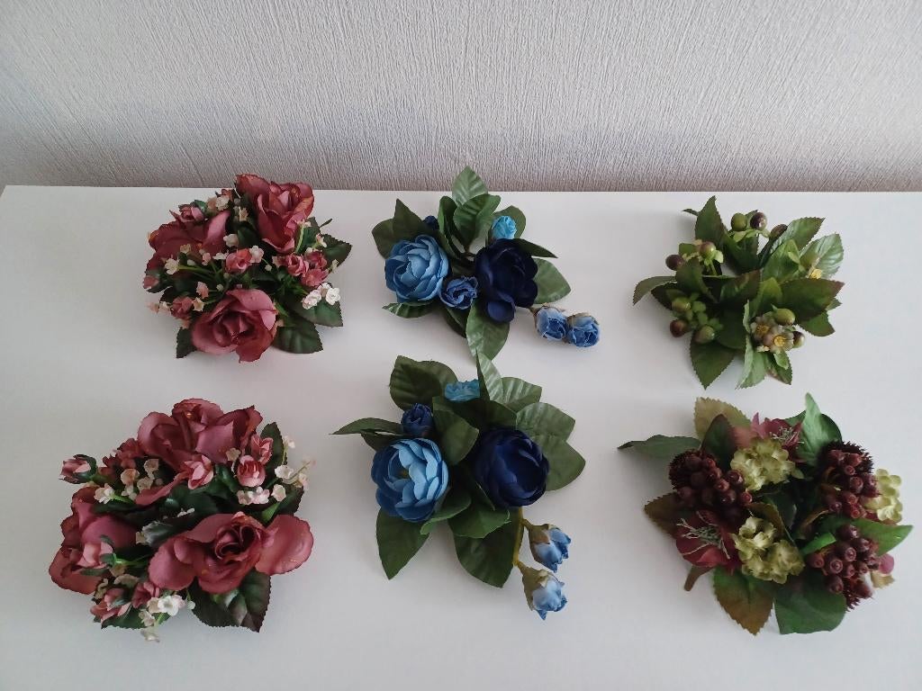 6 Kaarsringen Kaarsenkrans, Kunststof, Gebruikt, Overige kleuren, Ophalen of Verzenden