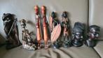 Diverse collectie houten en metalen beelden, Antiek en Kunst, Ophalen