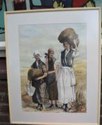 Vrouwen Katwijk / Aquarel, Antiek en Kunst, Ophalen