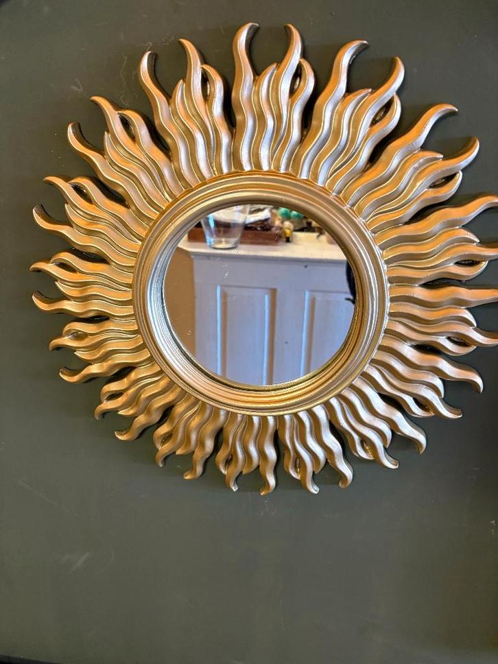 XL Sunburst Zonnespiegel Mid Century Vintage., Antiek en Kunst, Antiek | Woonaccessoires, Ophalen of Verzenden