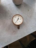 Vintage / antiek nanometer drukmeter messing, Antiek en Kunst, Ophalen of Verzenden