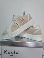 Kayla Dames Sneakers - Beige met Gouden Details, Kleding | Dames, Schoenen, Beige, Nieuw, Ophalen of Verzenden, Sneakers of Gympen